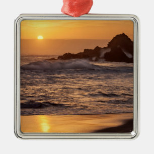 Sonnenuntergang am Pfeiffer Beach Ornament Aus Metall