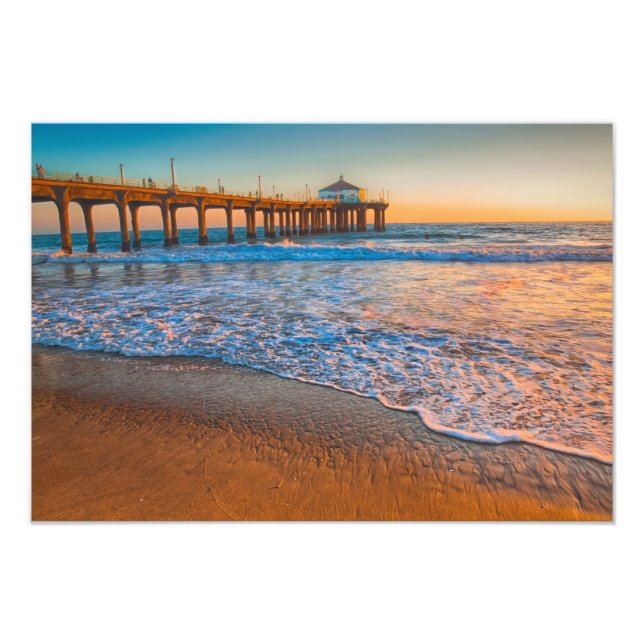 Sonnenuntergang am Pier Fotodruck (Vorne)