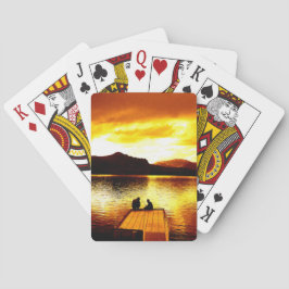 Sonnenuntergang am Pier - Kartenspiel Spielkarten