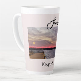 Sonnenuntergang am Pier Keyport NJ Milchtasse
