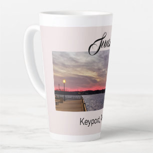 Sonnenuntergang am Pier Keyport NJ Milchtasse