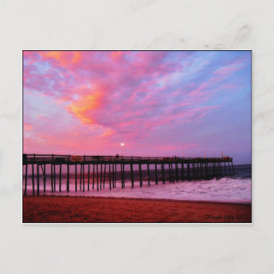 Sonnenuntergang am Pier Postkarte