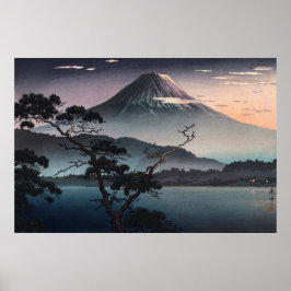 Sonnenuntergang am Saiko See bei Tsuchiya Koitsu Poster