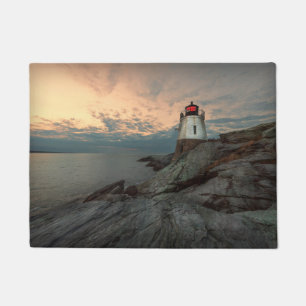 Sonnenuntergang am Schloss-Hügel-Leuchtturm Fußmatte