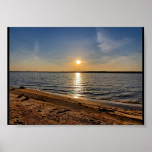 Sonnenuntergang am See Poster