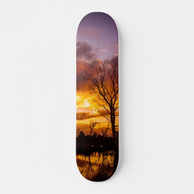 Sonnenuntergang am See Skateboard (Vorne)
