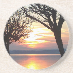 Sonnenuntergang am See Untersetzer
