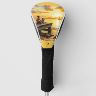 Sonnenuntergang am Steg am See Golf Headcover