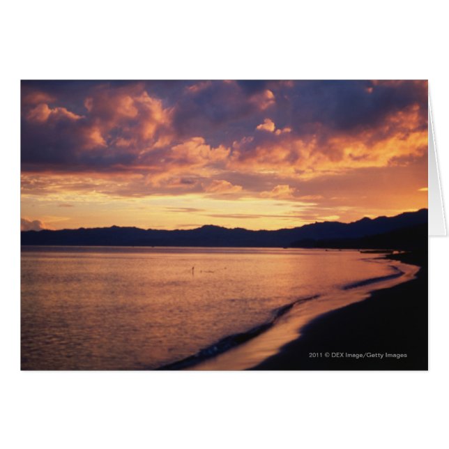 Sonnenuntergang am Strand (Vorderseite (Horizontal))