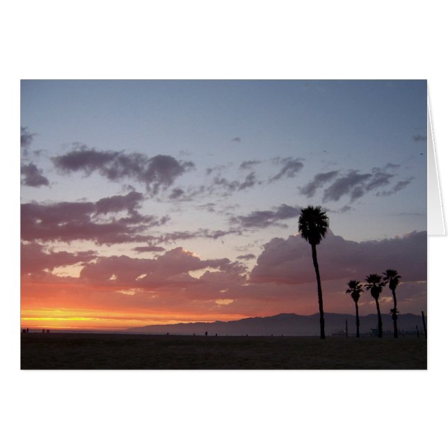 Sonnenuntergang am Strand. (Vorderseite (Horizontal))