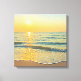 Sonnenuntergang am Strand Canvas Print Leinwanddruck
