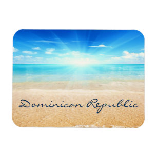 Sonnenuntergang am Strand der Dominikanischen Repu Magnet
