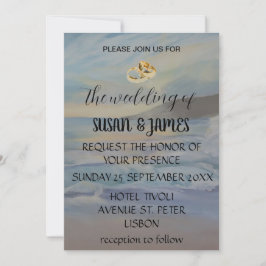 Sonnenuntergang am Strand Einladung