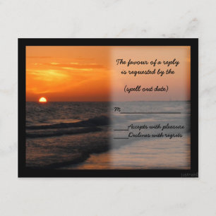 Sonnenuntergang am Strand ii uAwg RSVP Karte