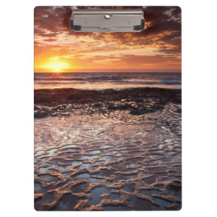 Sonnenuntergang am Strand, Kalifornien Klemmbrett