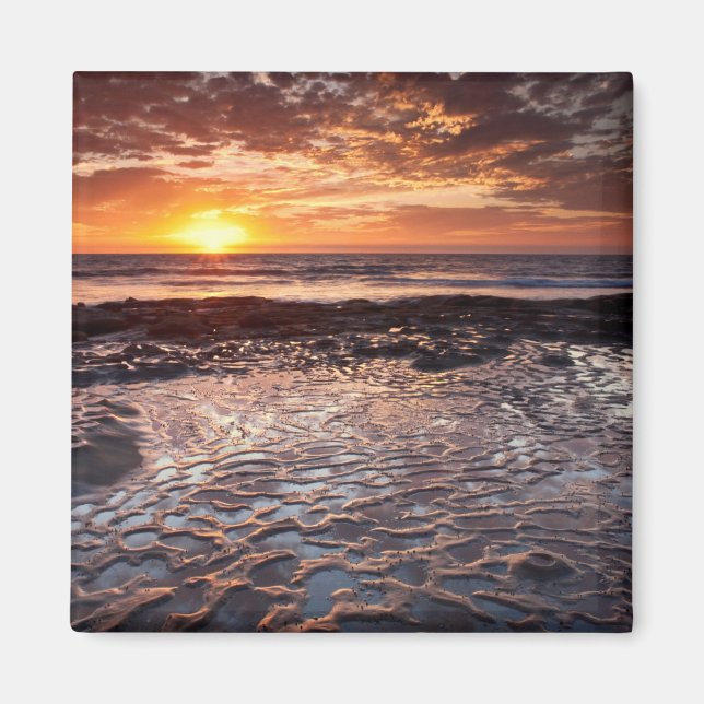 Sonnenuntergang am Strand, Kalifornien Magnet (Vorne)