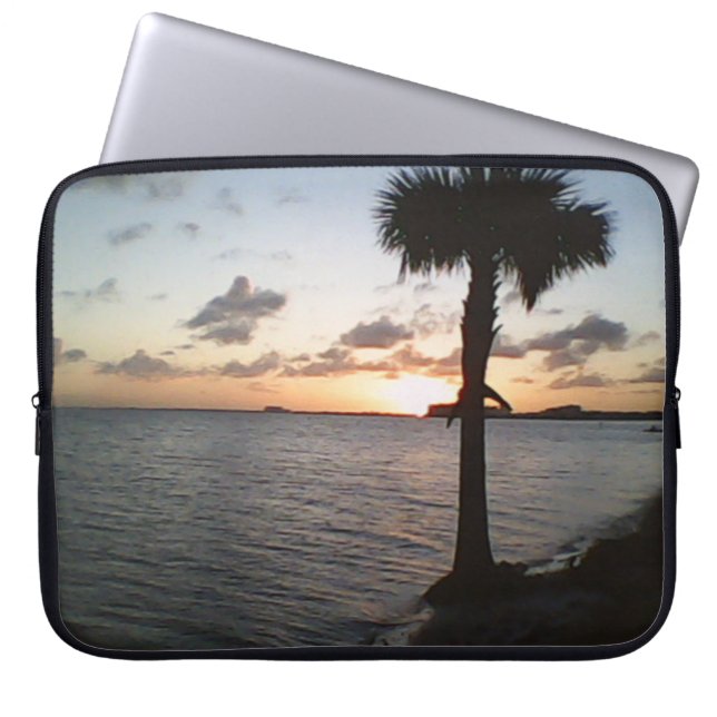 Sonnenuntergang am Strand Laptopschutzhülle (Vorderseite)