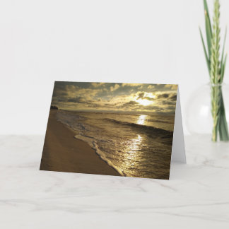 Sonnenuntergang am Strand - Leere Innenseite Feiertagskarte