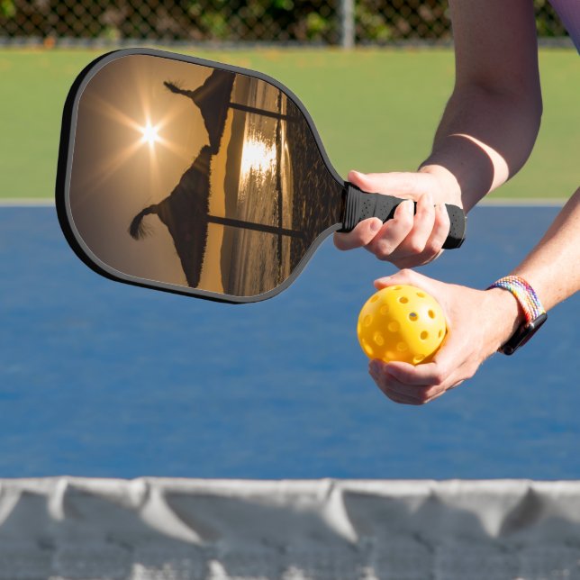 Sonnenuntergang am Strand, Mallorca, Spanien Pickleball Schläger (InSitu)