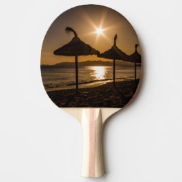 Sonnenuntergang am Strand, Mallorca, Spanien Tischtennis Schläger