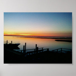 Sonnenuntergang am Strand Poster