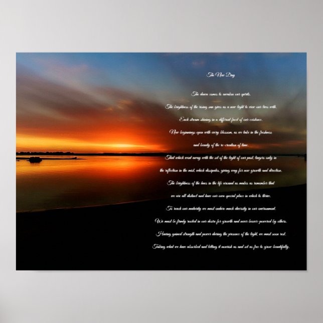 Sonnenuntergang am Strand Poster (Vorne)