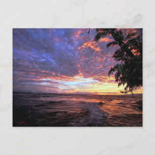 Sonnenuntergang am Strand.. Postkarte