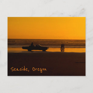 Sonnenuntergang am Strand Postkarte