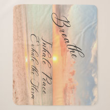 Sonnenuntergang am Strand Sherpa Blanket