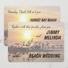 Sonnenuntergang am Strand Thema Hochzeit Einladung