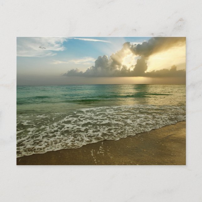 Sonnenuntergang am Strand von Anna Maria Postkarte (Vorderseite)