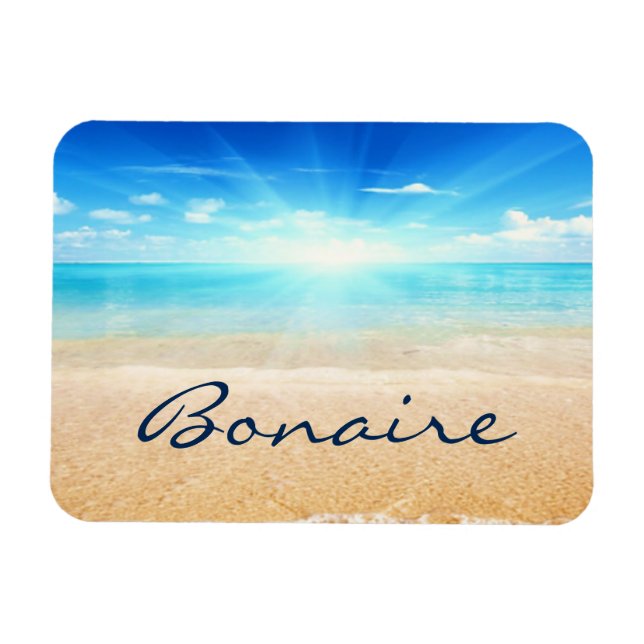 Sonnenuntergang am Strand von Bonaire Magnet (Horizontal)