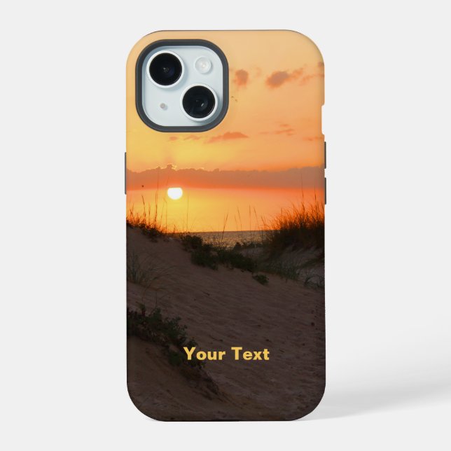 Sonnenuntergang am Strand von Florida iPhone 15 Hülle (Rückseite)