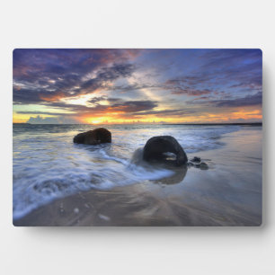Sonnenuntergang am Strand von Kedongana Fotoplatte