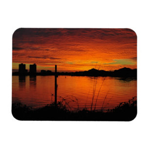 Sonnenuntergang am Strand von Pensacola Magnet