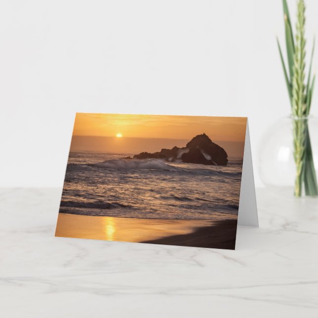 Sonnenuntergang am Strand von Pfeiffer Karte (Vorderseite)