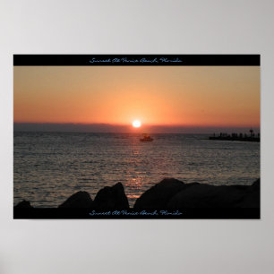 Sonnenuntergang am Strand von Venedig, Florida Poster