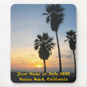 Sonnenuntergang am Strand von Venice California Mousepad