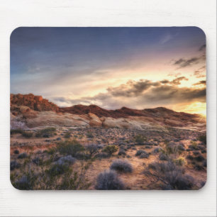 Sonnenuntergang am Tal von Feuer-Staats-Park Mousepad