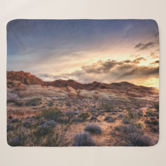 Sonnenuntergang am Tal von Feuer-Staats-Park | Sherpadecke (Vorderseite (Horizontal))