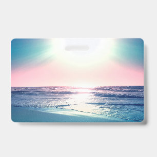 Sonnenuntergang am tropischen Strand im Sommer Mee Ausweis