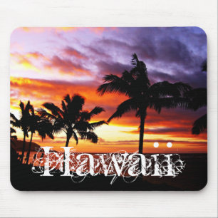 Sonnenuntergang am tropischen Strand Mousepad