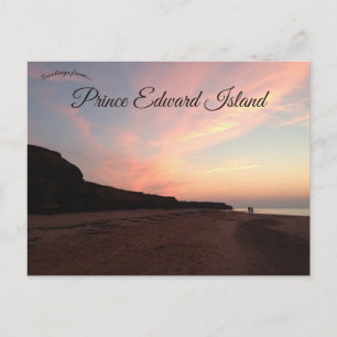 Sonnenuntergang am Ufer der Prinz-Eduard-Insel Postkarte