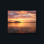 Sonnenuntergang am Wasser Leinwanddruck<br><div class="desc">Sonnenuntergang auf der Wasserkanvas Printwerbung</div>