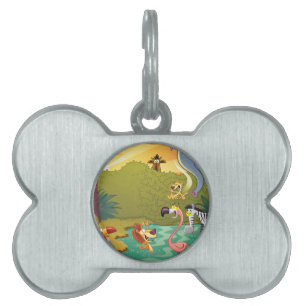 Sonnenuntergang am Wasser-Loch Tiermarke