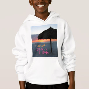 Sonnenuntergang am weißen Sandstrand von Florida Hoodie