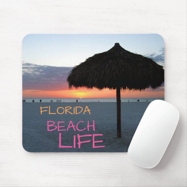 Sonnenuntergang am weißen Sandstrand von Florida Mousepad (Mit Mouse)