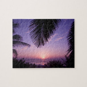 Sonnenuntergang am West End, Cayman Brac, Cayman I