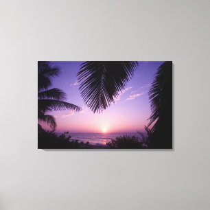 Sonnenuntergang am West End, Cayman Brac, Cayman I Leinwanddruck