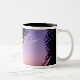 Sonnenuntergang am West End, Cayman Brac, Cayman I Zweifarbige Tasse